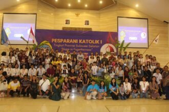 Pesparani Sulsel I menjadi momen bersejarah bagi umat Katolik se-provinsi di Gereja Katolik Paroki St. Fransiskus Assisi, Keuskupan Agung Makassar, Minggu, 29 Juni 2025.