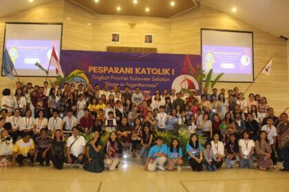 Pesparani Sulsel I menjadi momen bersejarah bagi umat Katolik se-provinsi di Gereja Katolik Paroki St. Fransiskus Assisi, Keuskupan Agung Makassar, Minggu, 29 Juni 2025.