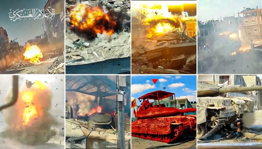 Brigade Al-Qassam mengklaim telah melancarkan serangan terkoordinasi terhadap pasukan militer Israel di kawasan timur Jabalia, Jalur Gaza utara, Minggu (2/6/2025). (qsm/ho)