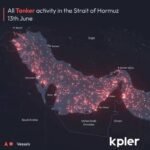 Lalu lintas kapal tanker di Teluk Persia dan Selat Hormuz, Juni 2025. (iribnews/ho/mp)