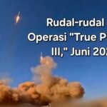 Rudal balistik Iran dalam operasi balasan terhadap Israel, 14 Juni 2025.
