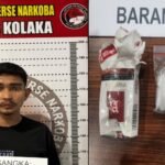 Seorang pria berinisial KRW alias WAW (27 tahun), warga Kecamatan Poleang, Kabupaten Bombana, ditangkap atas dugaan sebagai pengedar sabu-sabu, Juni 2025.