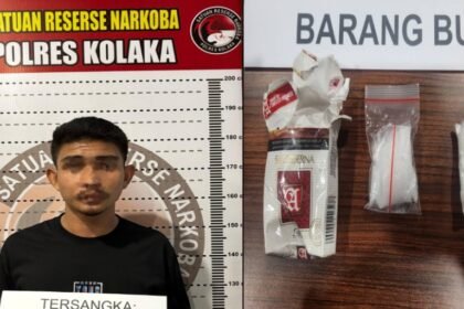 Seorang pria berinisial KRW alias WAW (27 tahun), warga Kecamatan Poleang, Kabupaten Bombana, ditangkap atas dugaan sebagai pengedar sabu-sabu, Juni 2025.
