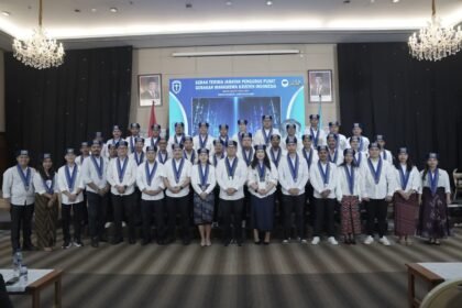 Kegiatan pelantikan pengurus pusat baru GMKI untuk masa bakti 2025–2027.