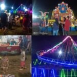 Aktivitas hiburan rakyat yang ramai dikunjungi anak-anak dan keluarga di Kelurahan Barombong, Kecamatan Tamalate, Makassar, Juli 2025.