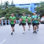Komando Penghubung Daerah Militer (Hubdam) XIV/Hasanuddin menggelar kegiatan Lari Prestasi sejauh lima kilometer.