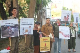 Dinsos Makassar gencar sosialisasi di kawasan strategis di Kota Makassar, Juli 2025.