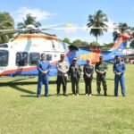 Forkopimda Bulukumba melakukan patroli udara menggunakan Helikopter P-3302/AW 169 untuk pantau wilayah, (19/7/2025).