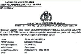Jemaah haji lapor biro perjalanan di Makassar, Juli 2025.