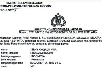 Jemaah haji lapor biro perjalanan di Makassar, Juli 2025.