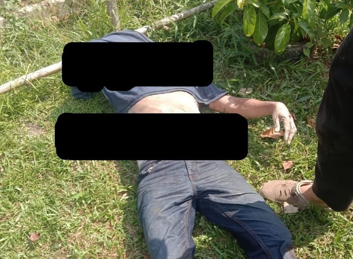 Jurnalis Adityawarman dibunuh di kebun sendiri di kawasan Dealova, Kelurahan Air Kepala Tujuh, Kecamatan Gerunggang, Kota Pangkalpinang, Jumat (8/8/2025) siang.