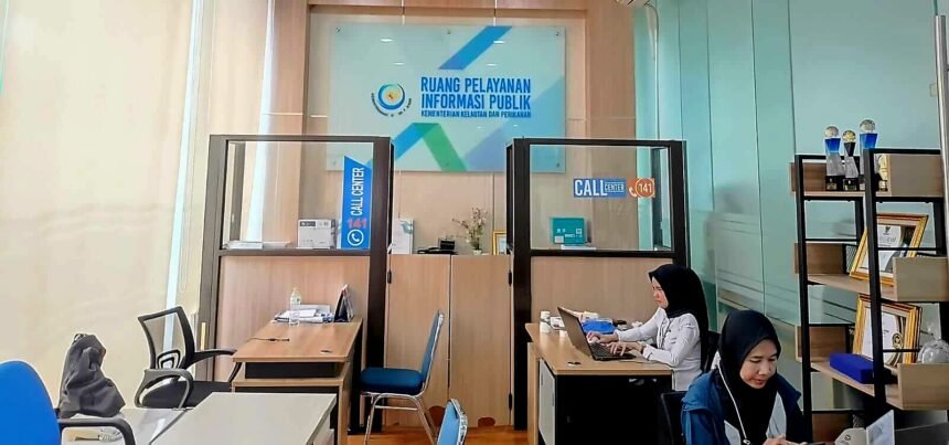 Ruang pelayanan dan informasi publik Kementerian Kelautan dan Perikanan (KKP).