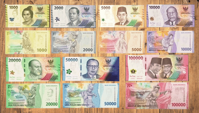 Uang kertas Rupiah.