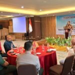 Sekjen SMSI Pusat, Makali Kumar, menyampaikan gagasan tiga wakil presiden saat pelantikan Pengurus SMSI Sulsel di Makassar, Kamis (11/9/2025).
