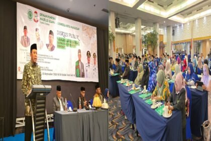 Ketua Dewan Pertimbangan MUI Kota Makassar, AG. Dr. KH. Baharuddin HS, M.A., menyampaikan pandangan dalam diskusi publik bertema “Edukasi dan Sosialisasi Fatwa dari Berbagai Dimensi” di Makassar, Sabtu (13/9/2025). Acara ini dihadiri tokoh agama, pemerintah, dan masyarakat untuk memperkuat pemahaman serta implementasi fatwa dalam kehidupan sehari-hari.