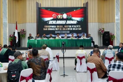 Deklarasi damai di Makassar, (31/8/2025).