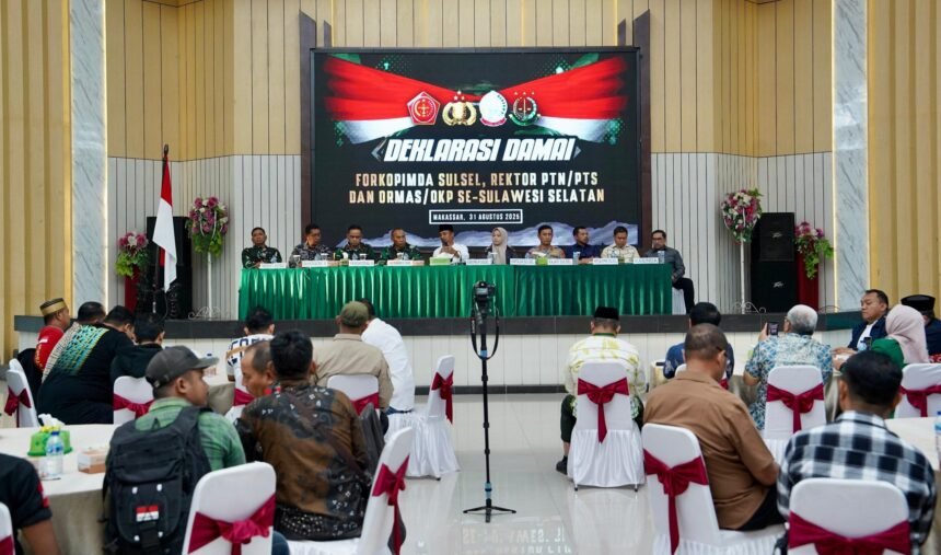 Deklarasi damai di Makassar, (31/8/2025).