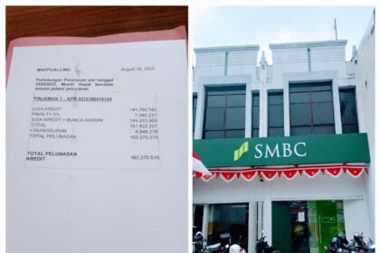 Nasabah Bank SMBC (BTPN) di Gowa, Mappijalling, mempertanyakan aturan pelunasan pinjaman yang mewajibkan tambahan tiga kali angsuran dan penalti. Kuasa hukum menilai aturan internal ini merugikan konsumen dan siap melapor ke OJK bila tidak ada kejelasan.