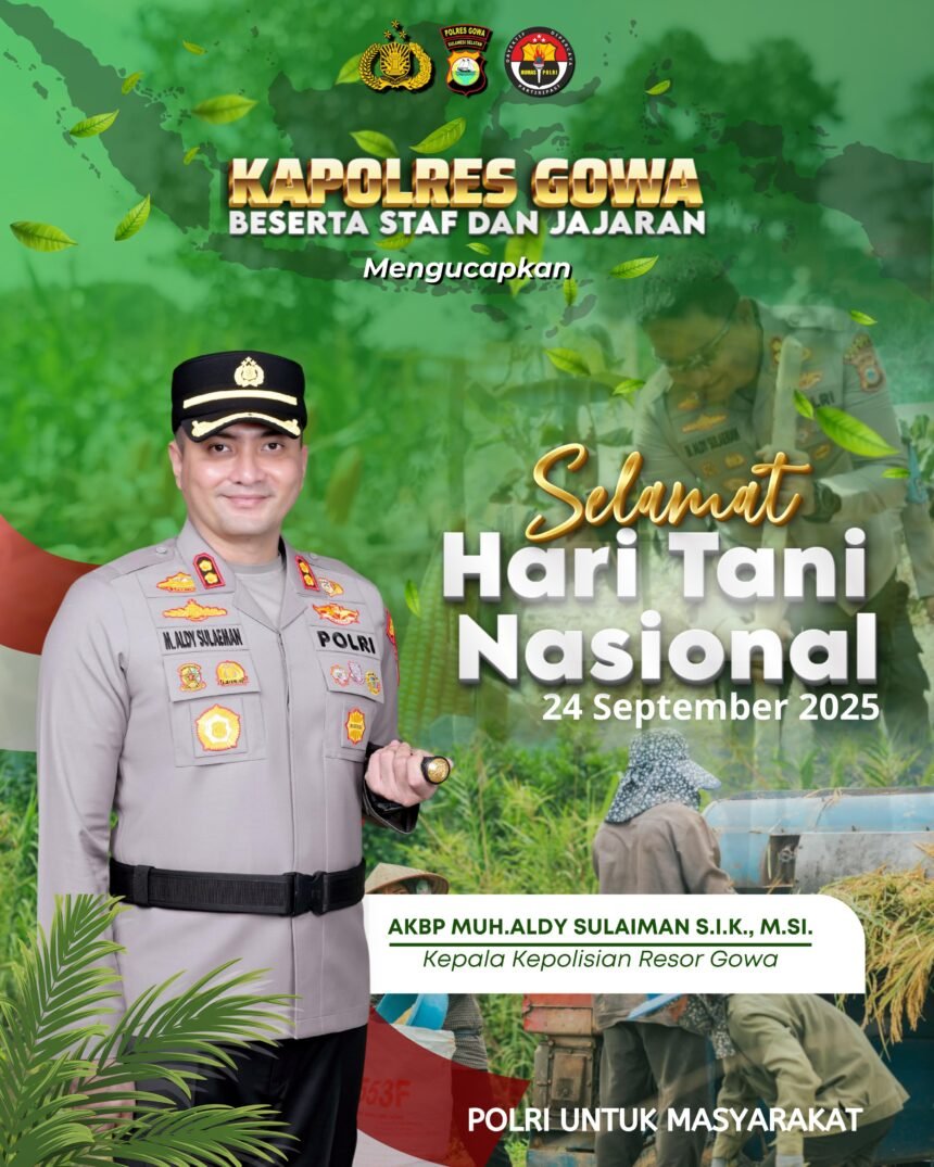 Ucapan selamat memperingati Hari Tani Nasional 24 September 2025.