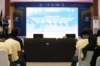 Poltekpar Makassar melakukan sosialisasi pengelolaan sampah untuk dukung UI GreenMetric, (26/9/2025).
