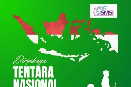 SMSI Sulsel mengucapkan Dirgahayu ke-80 Tentara Nasional Indonesia. Delapan dekade pengabdian TNI menjadi penanda keteguhan menjaga kedaulatan, dari darat, laut, hingga udara Indonesia.