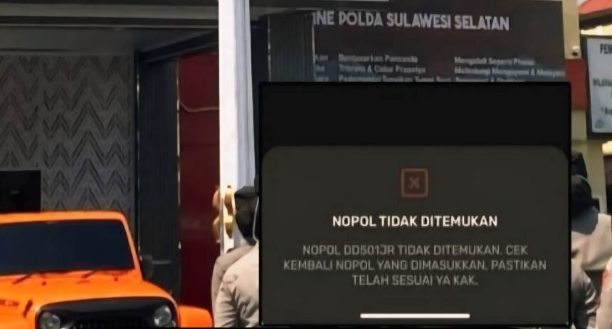 Ramai soal Rubicon oranye, Kasikum Polrestabes Makassar akui mobil miliknya: “Surat-Surat Lengkap, Hanya Pelatnya Sementara.” (screenshot/@teropong_gowaa/ho)