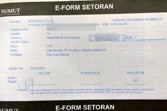 Bukti setor gaji Security Dispora Sumut dari PT Tri Satya Lancana (TSL) sebesar Rp3.000.000 di Bank Sumut, memperkuat bantahan perusahaan atas tudingan pemotongan upah.