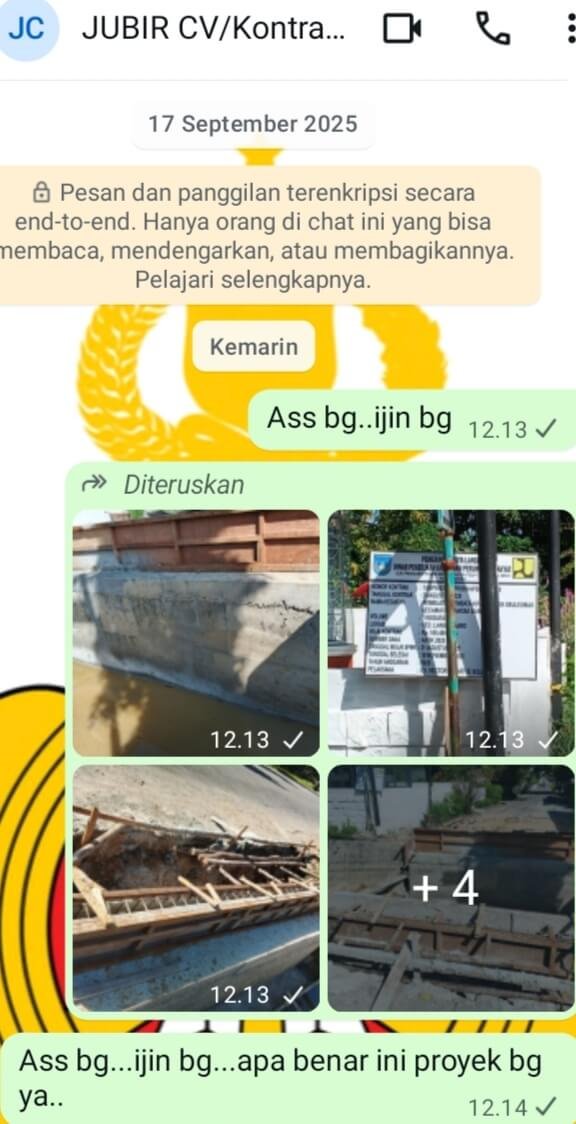 Respons Aneh Oknum PPTK Soal Proyek Jembatan di Langsa Baro 4 IMG 20251024 WA0801