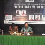 Prof. Henri Subiakto: UU ITE Penting, Tapi Jangan Jadi Alat Pembungkam Pers dan Kebebasan Berpendapat 2 Suasana Dialog Nasional SMSI bertema “Media Baru vs UU ITE” di Jakarta, Selasa (28/10/2025). (smsi/ho/mediapesancom)