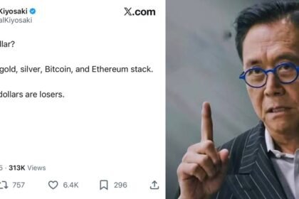 Robert Kiyosaki kembali mengguncang jagat ekonomi global lewat unggahan di X. Ia menulis, “Akhir dari dolar AS? Penabung dolar adalah pecundang.” Sang penulis Rich Dad Poor Dad kini menambah investasinya di emas, perak, Bitcoin, dan Ethereum. (@theRealKiyosaki/rtn/ho/mp)