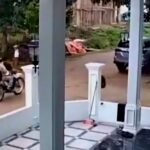 Tangkapan layar CCTV memperlihatkan detik-detik pelaku menembakkan senjata api rakitan ke arah korban di jalan poros Desa Sungai Jeruju, Kecamatan Cengal, OKI, Senin (6/10/2025). (@neVerAlonely/ho/mp)