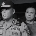 Kapolsek Medan Area Kompol Dwi Himawan Chandra (kiri) didampingi Kanit Reskrim Iptu Dian Pranata Simangunsong saat memberikan keterangan usai penangkapan pelaku penganiayaan di Jalan Menteng II, Medan Denai.