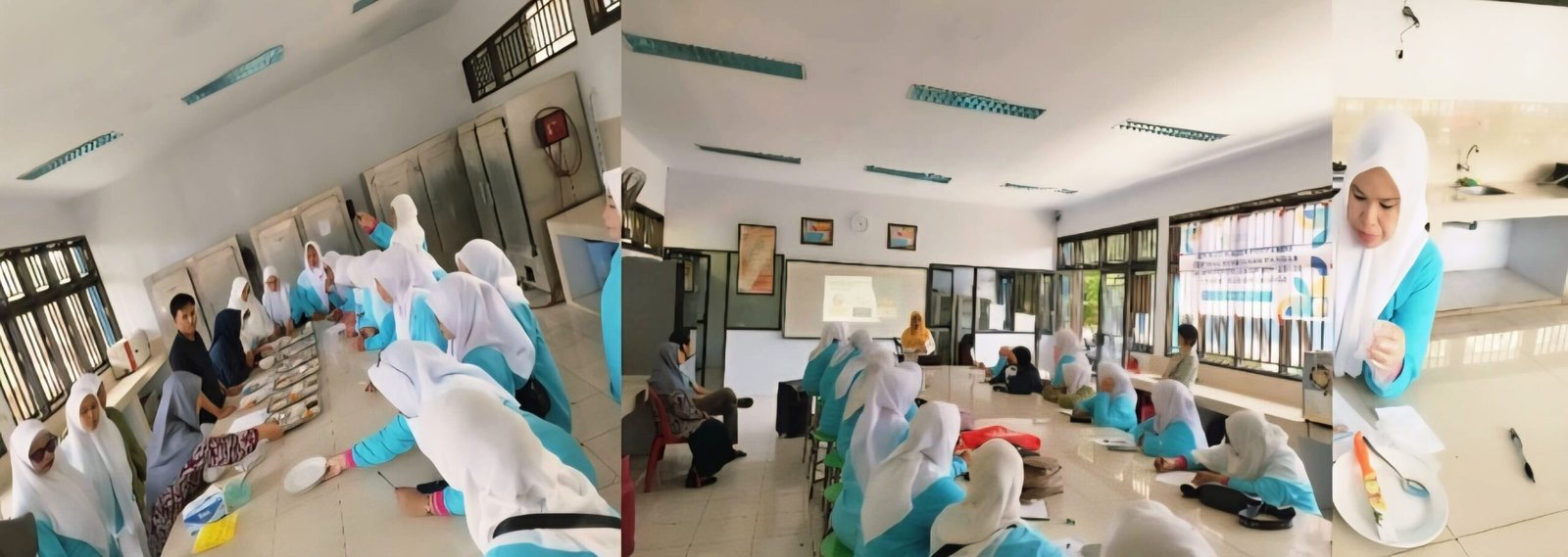 Edukasi Kader Posyandu di Berua: Wujudkan MP-ASI Aman dan Bergizi di Tingkat Rumah Tangga 2 Suasana edukasi dan praktik keamanan pangan dalam pengolahan MP-ASI bagi kader Posyandu Kelurahan Berua, meliputi sesi pemaparan materi, diskusi, dan demonstrasi langsung di ruang pelatihan.