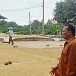 Modal Rp100 Ribu Menjadi 40 Ton Beras per Hari: Ketulusan yang Menumbuhkan Gowa 2 H. Baharuddin Dg. Ampang meninjau proses penjemuran gabah di area pabrik Palampang Agung, Gowa — simbol kerja keras dan ketulusan yang menumbuhkan ekonomi warga sekitar, Rabu (29/10/2025).