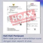 Waspada surat palsu! BKN menegaskan tidak pernah menerbitkan surat seperti ini. Selalu verifikasi informasi melalui kanal resmi BKN.