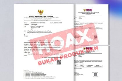 Waspada surat palsu! BKN menegaskan tidak pernah menerbitkan surat seperti ini. Selalu verifikasi informasi melalui kanal resmi BKN.