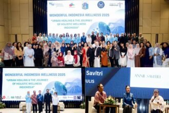 Peserta dari berbagai sektor berkumpul dalam rangkaian Wonderful Indonesia Wellness 2025 di Jakarta, membahas perjalanan dan praktik wellness holistik berbasis kearifan lokal bersama Annie Savitri dan Agus Hartono.