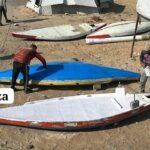 Pembukaan bengkel perbaikan kapal rusak di pelabuhan Gaza (Opening of a workshop for repairing damaged boats in Gaza port). (aliabuaqa/ho/mp)