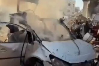 Deir al-Balah kawasan di Jalur Gaza bagian tengah kembali menjadi sasaran serangan udara Israel, (23/11/2025). (geopolitics_prime/ho/mediapesan)