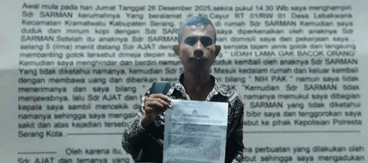 Korban telah menjalani visum di RSUD dr. Drajat Prawiranegara, Kota Serang dan langsung melaporkan kasus ke Polresta Serang Kota.