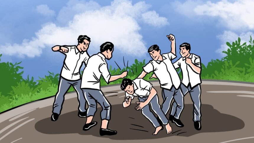 Ilustrasi aksi kekerasan antarpelajar.