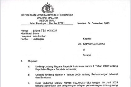 Surat undangan dari Polres Buru.