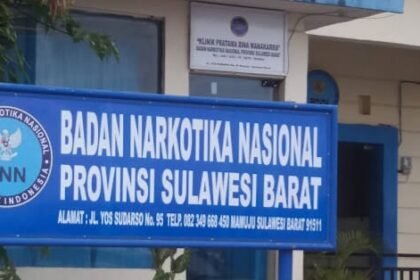 Badan Narkotika Nasional (BNN) Provinsi Sulawesi Barat.