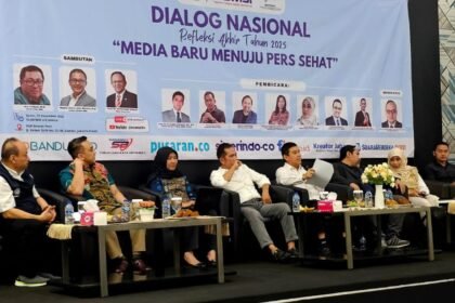 Dialog Nasional Refleksi Akhir Tahun 2025 bertema “Media Baru Menuju Pers Sehat” di Hall Dewan Pers, Jalan Kebon Sirih, Gambir, Jakarta Pusat, Senin (15/12/2025).