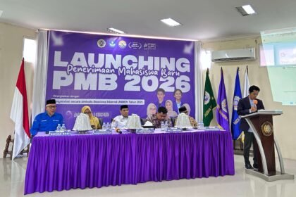 Suasana Launching Penerimaan Mahasiswa Baru (PMB) UNIMEN Tahun 2026 yang digelar di Aula Kampus I Universitas Muhammadiyah Enrekang, Selasa (20/1/2026).