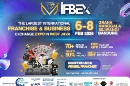 Bandung siap jadi pusat peluang bisnis!  IFBEX 2026 hadir 6–8 Februari di Graha Manggala Siliwangi, menghadirkan puluhan brand franchise, promo besar, dan peluang investasi menjanjikan. 
