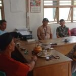 Komunikasi sosial (komsos) bersama aparat desa.