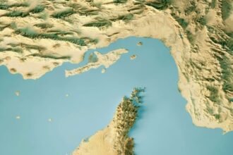 Ilustrasi Selat Hormuz.