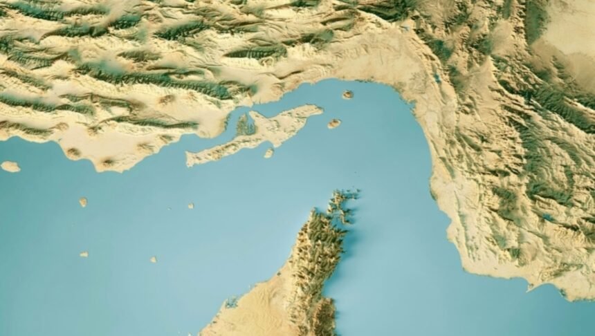 Ilustrasi Selat Hormuz.