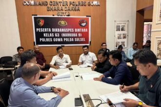 Serdik DIKBANGSPES Bintara Narkoba 2026 di Gowa Diuji Susun Berkas Perkara Secara Profesional